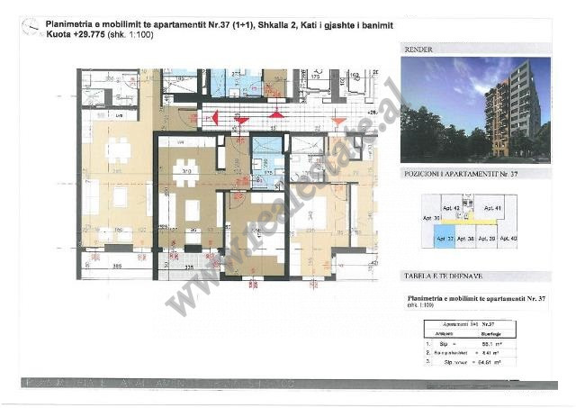 Apartments for sale near Bardhyl street in Tirana, Albania