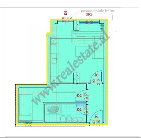 Studio apartment for sale near the Museum of Natural Sciences in Tirana, Albania