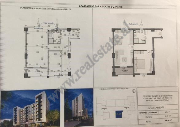 One bedroom apartment for sale close to Dibra street in Tirana, Albania