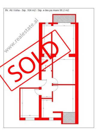 Apartament 3+1 ne shitje ne rrugen Ali Visha ne Tirane (TRS-815-18m)