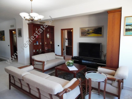Three bedroom apartment for rent in Abdi Toptani street, in Tirana, Albania.
It is located on the X