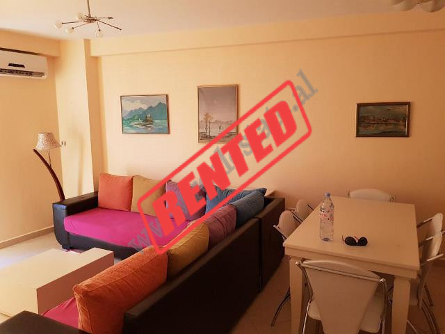Two bedroom apartment for rent in Ramazan Shijaku street in Tirana, Albania.
It is located on the 4